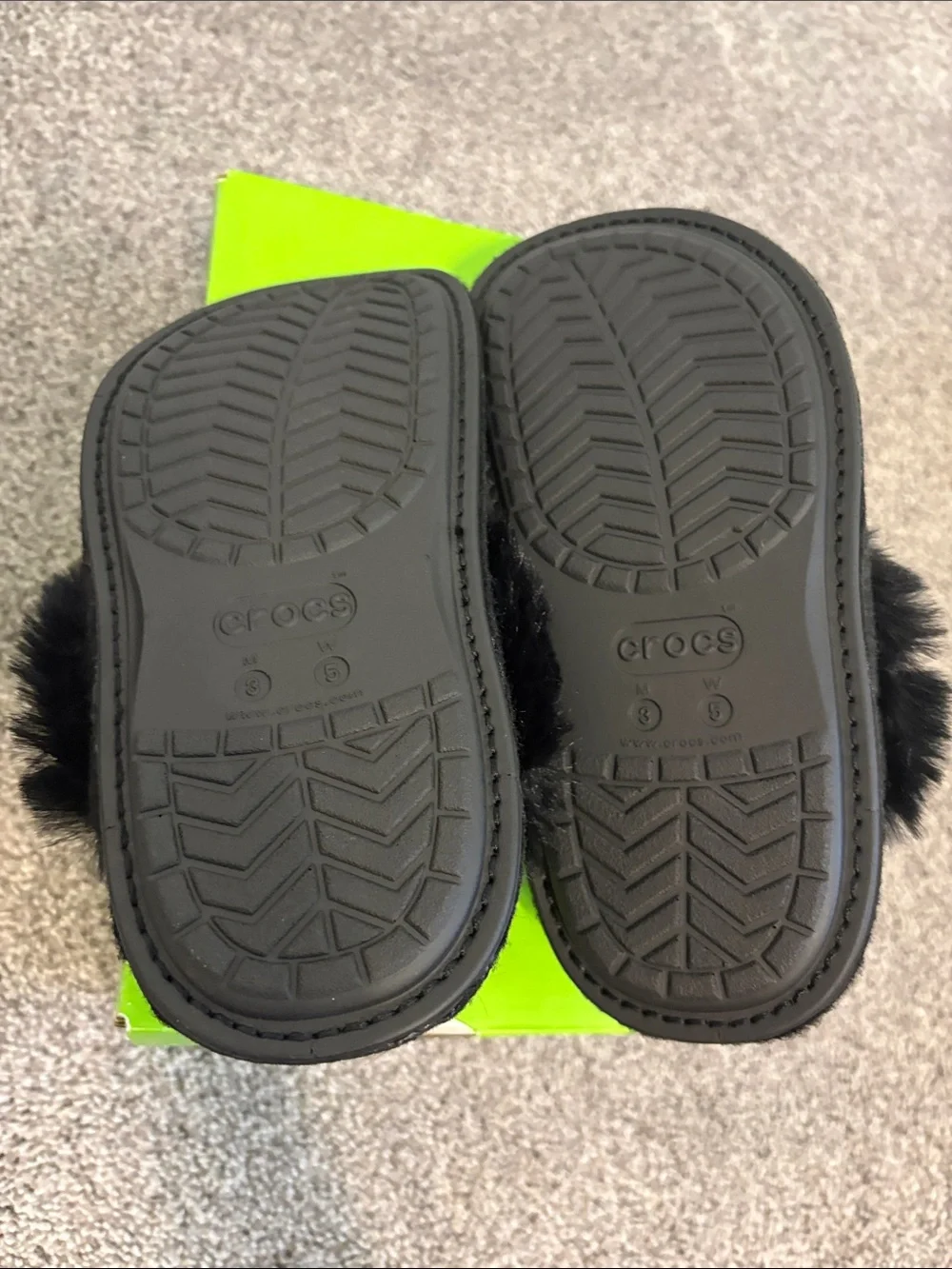 CROCS Kids Black Faux Fur Clog - Soft Slip-On Slippers